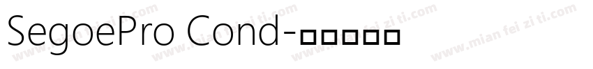 SegoePro Cond字体转换
